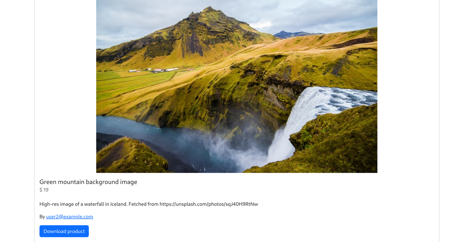 Download product button