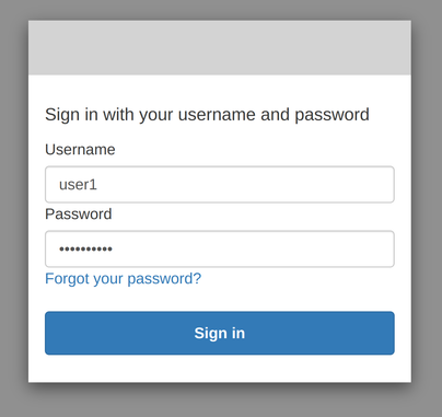 Sign-in page