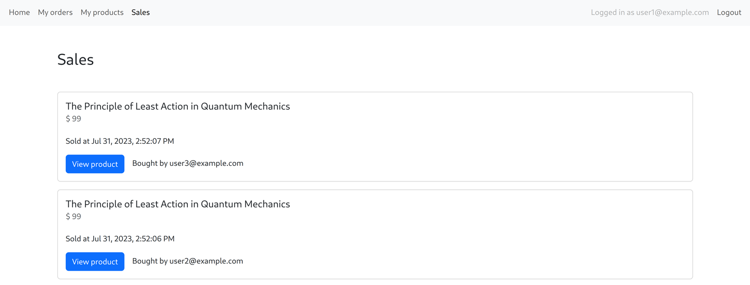 Sales page